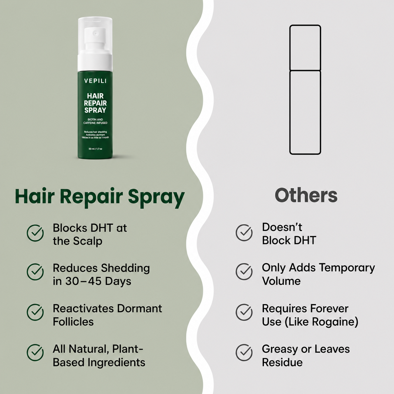 Vepili Repair Spray — Eliminates Thinning Hair