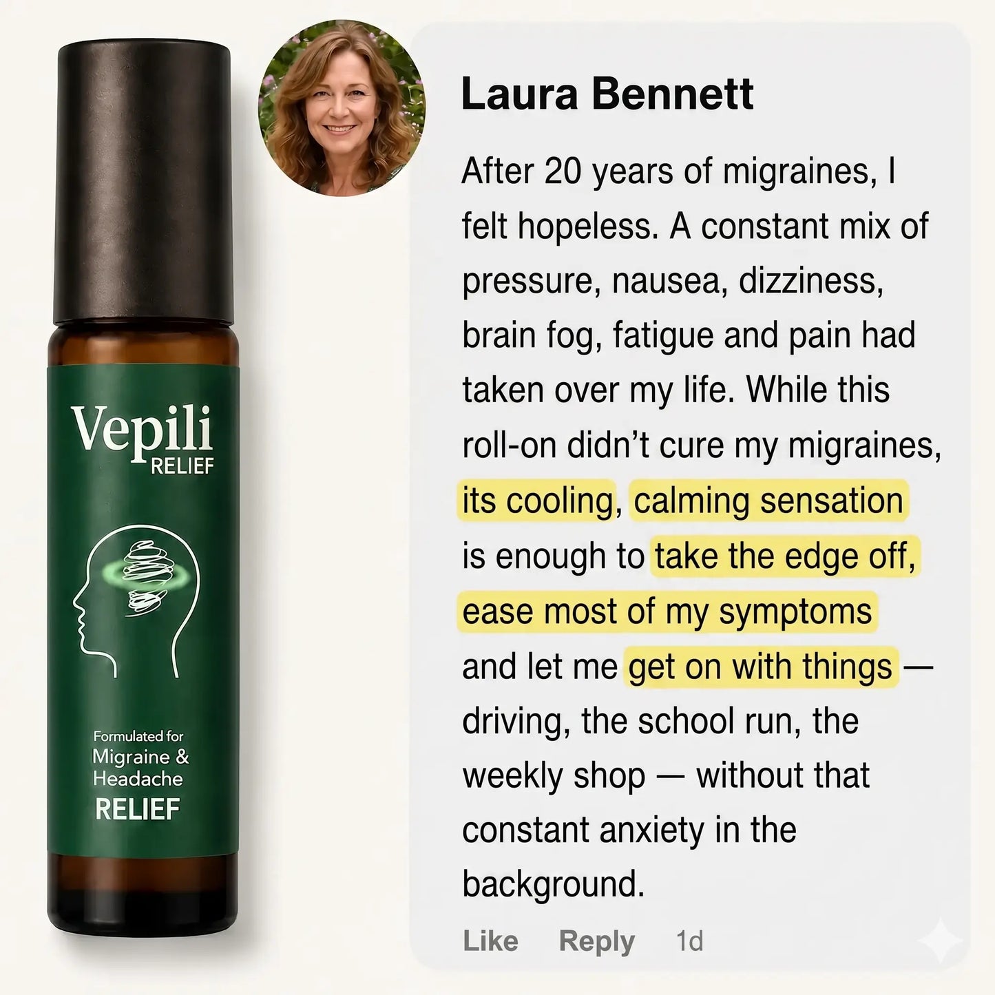 Vepili Migraine Relief Roll-On
