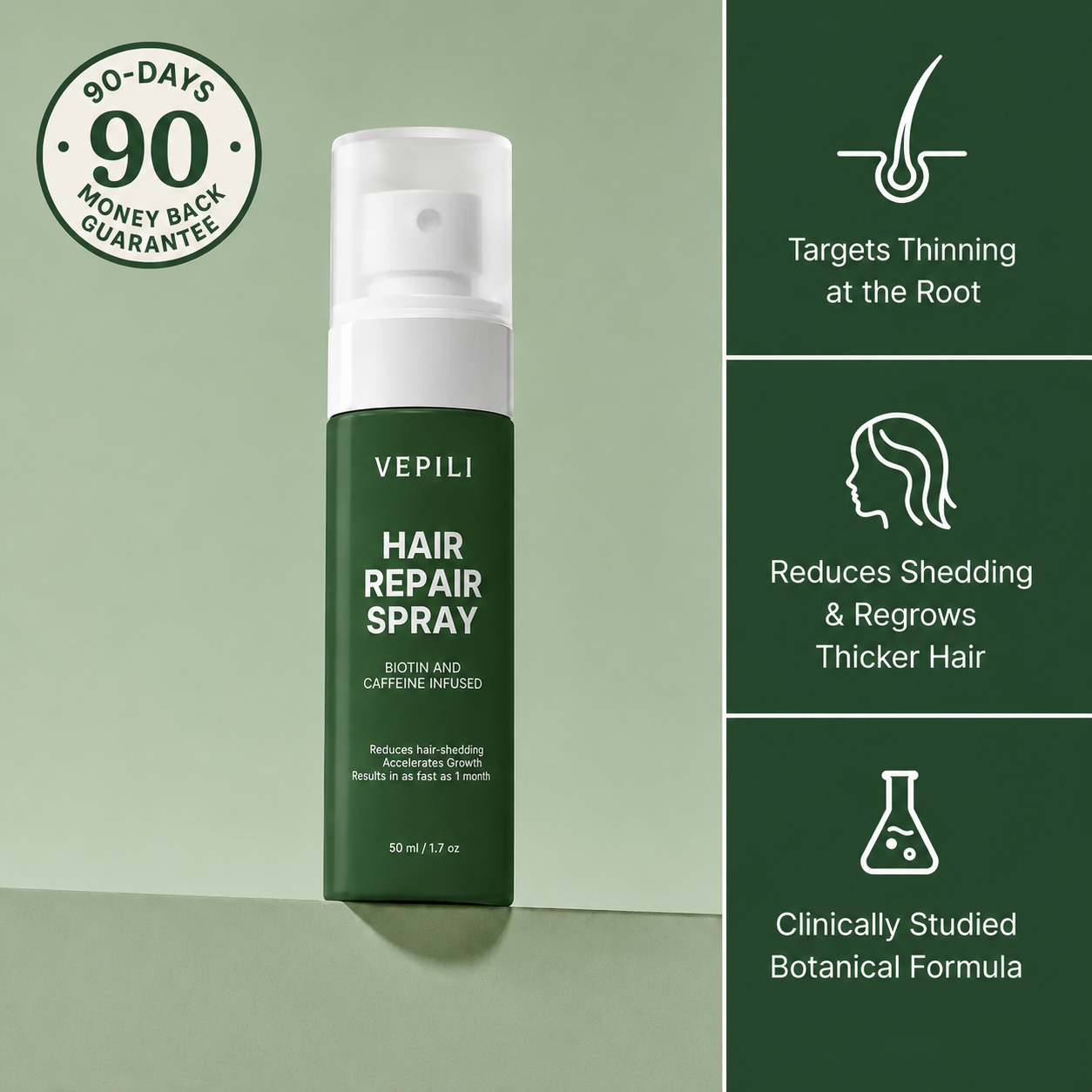 Vepili Repair Spray — Eliminates Thinning Hair