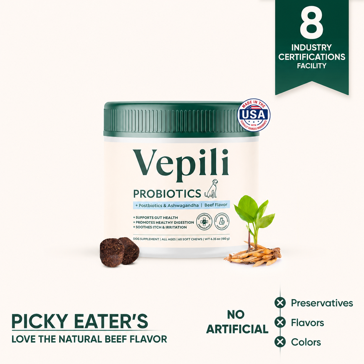 Probiotics For Gut & Digestive Health - Itching, Licking & Skin Irritation