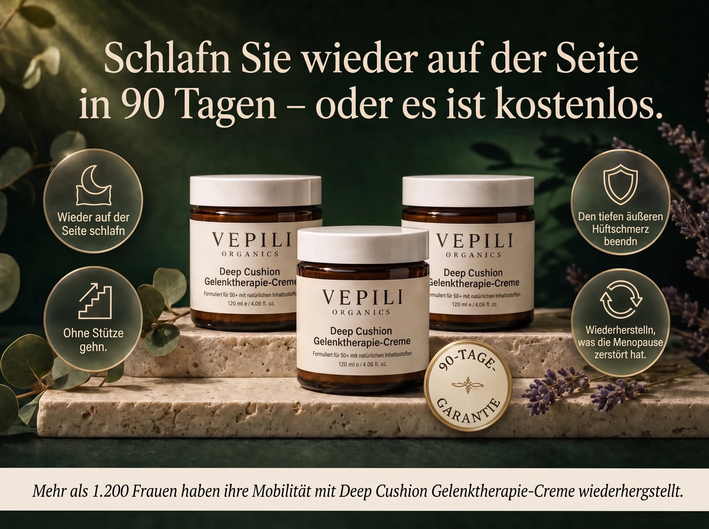 Vepili Organics Deep Cushion Gelenkcreme – Intensivpflege für bewegliche Gelenke