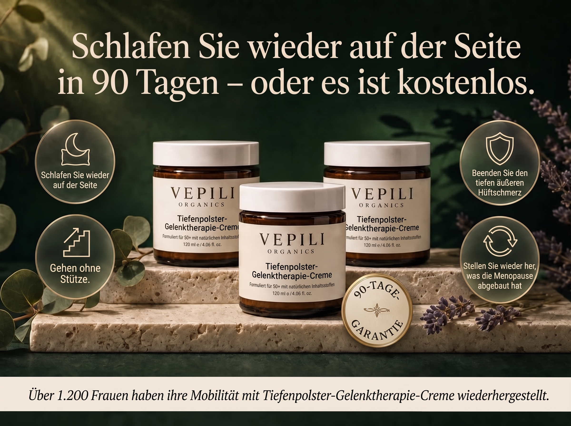 Vepili Organics Gelenk-Intensivcreme mit Tiefenpolster-Effekt