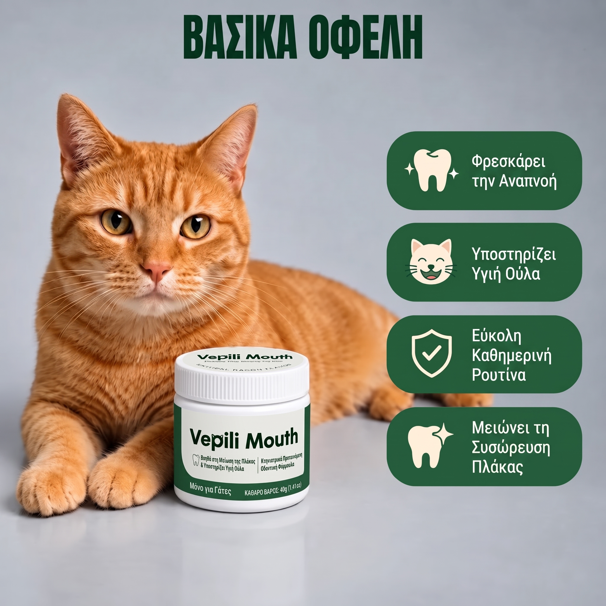 Vepili Στοματική Φροντίδα για Γάτες