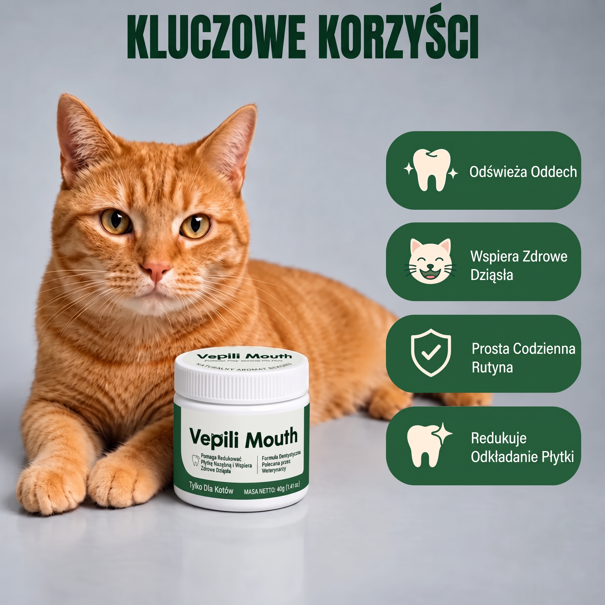 Vepili Higiena Jamy Ustnej dla Kotów – Zdrowe Zęby i Świeży Oddech