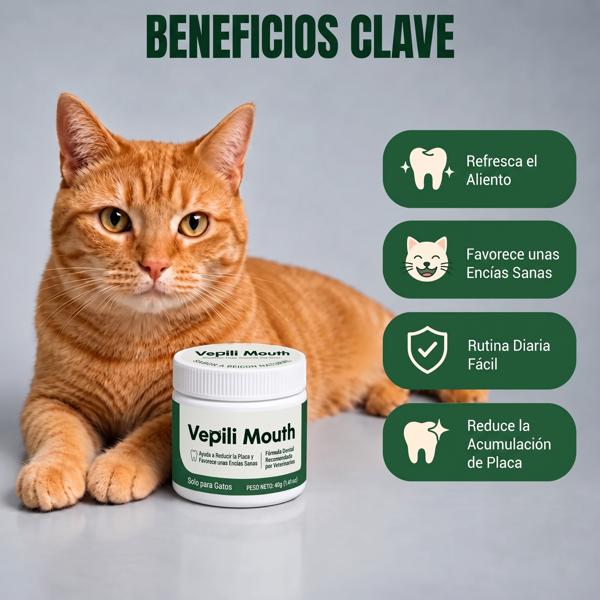Vepili Higiene Bucal para Gatos – Dientes Limpios y Aliento Fresco