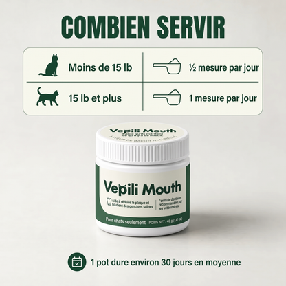 2x Vepili Soin buccodentaire pour chats — haleine fraîche et dents propres