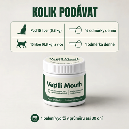 3x Vepili péče o zoubky pro kočky – čisté zuby a svěží dech