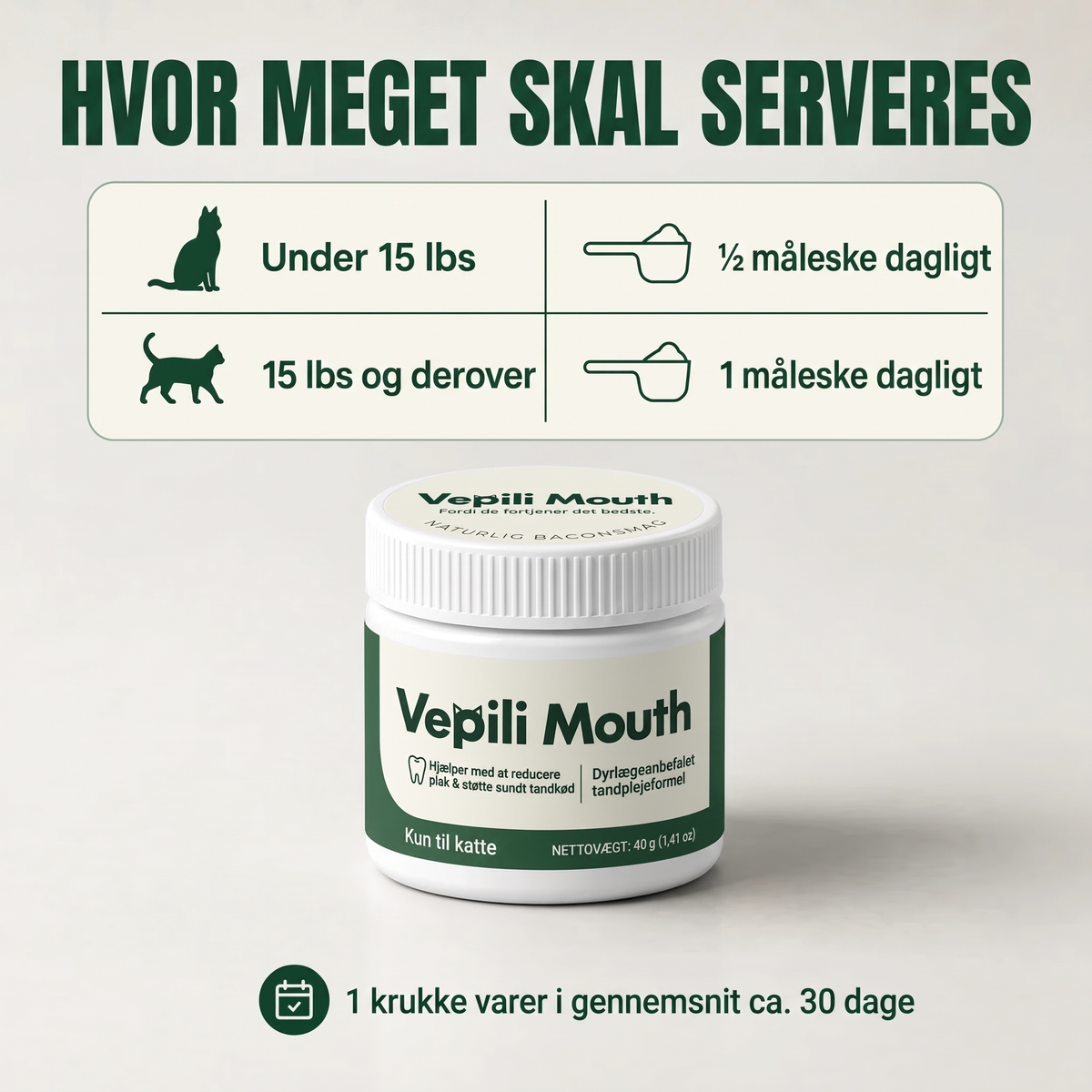 2x Vepili Mundpleje til Katte – Frisk Ånde og Sunde Tænder