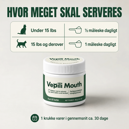 2x Vepili Mundpleje til Katte – Frisk Ånde og Sunde Tænder