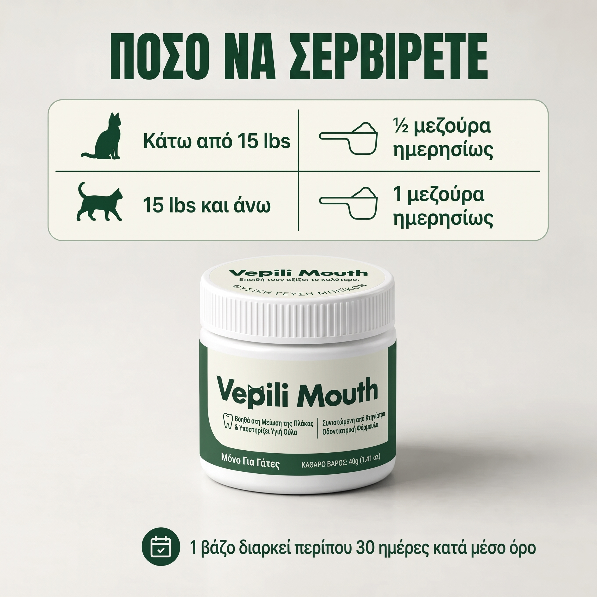 Vepili Στοματική Φροντίδα για Γάτες