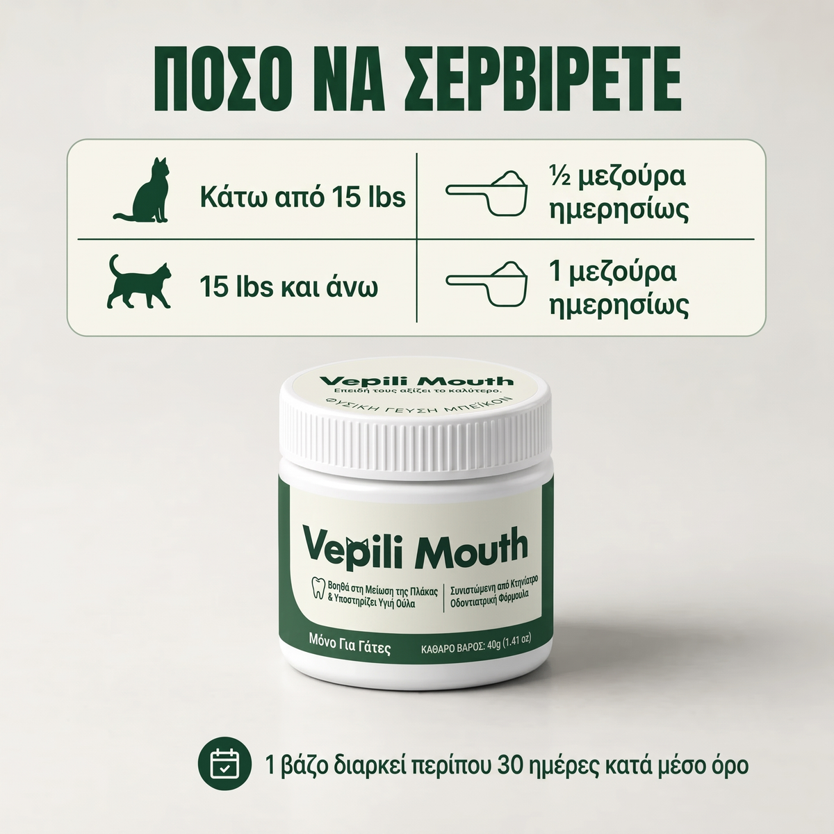 2x Vepili Στοματική Φροντίδα για Γάτες