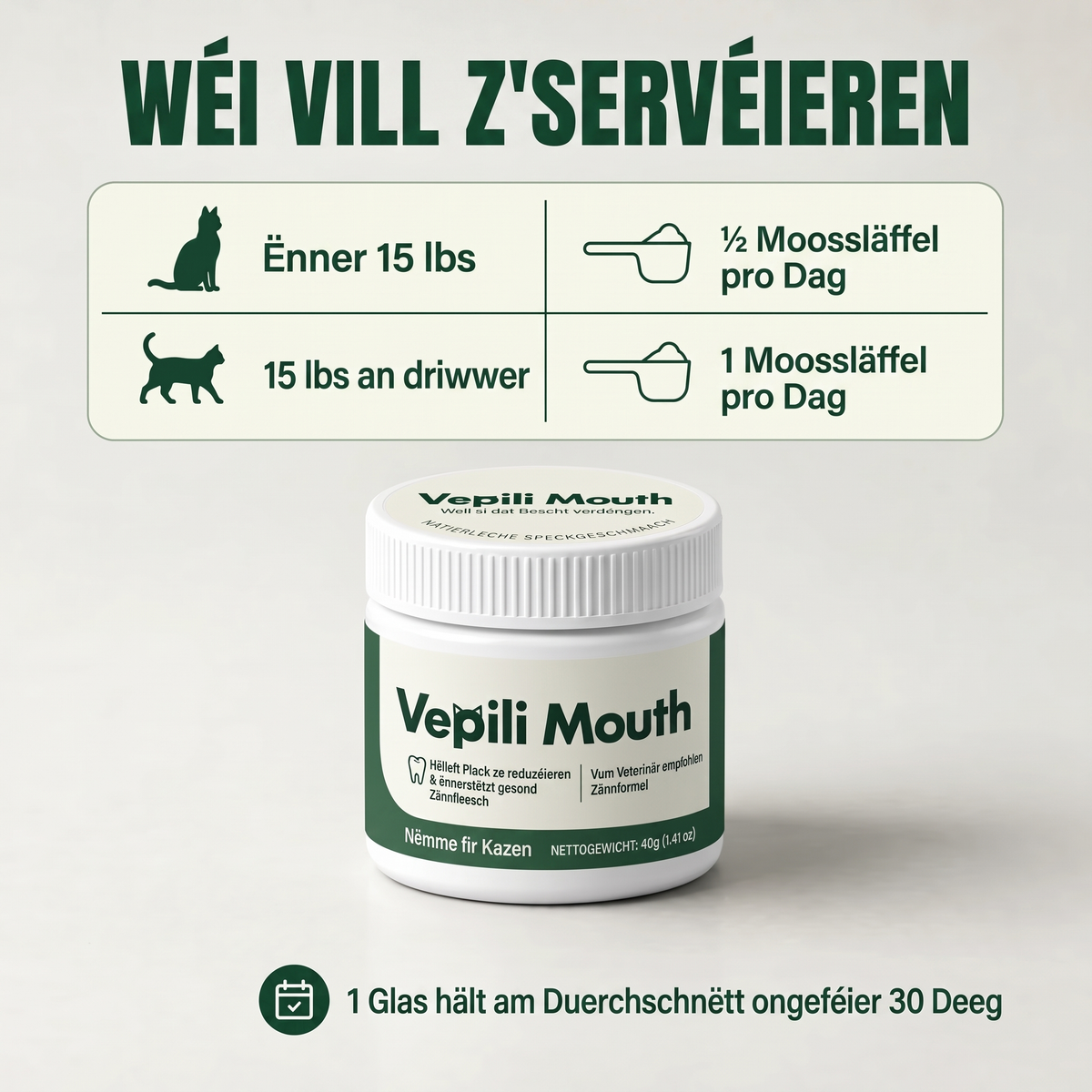 3x Vepili Maulpflege für Katzen
