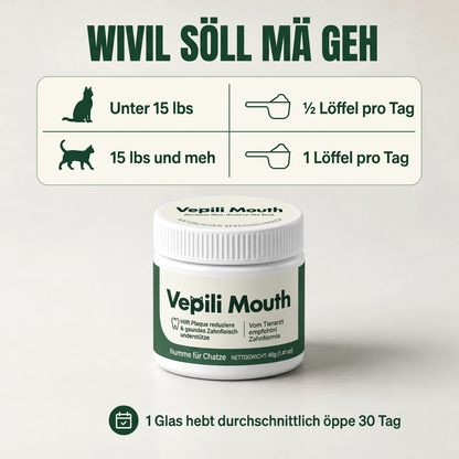 2x Vepili Zahn- & Maulpflege für Katzen – frischer Atem ohne Zähneputzen