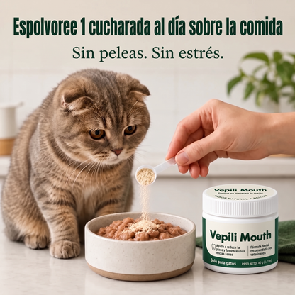 2x Vepili Higiene Bucal para Gatos – Dientes Limpios y Aliento Fresco