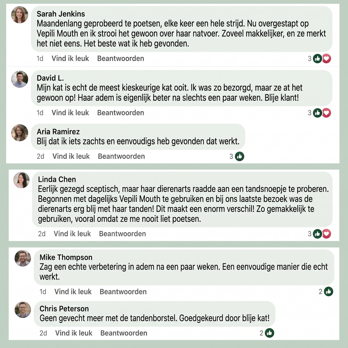 2x Vepili Mondzorg voor Katten
