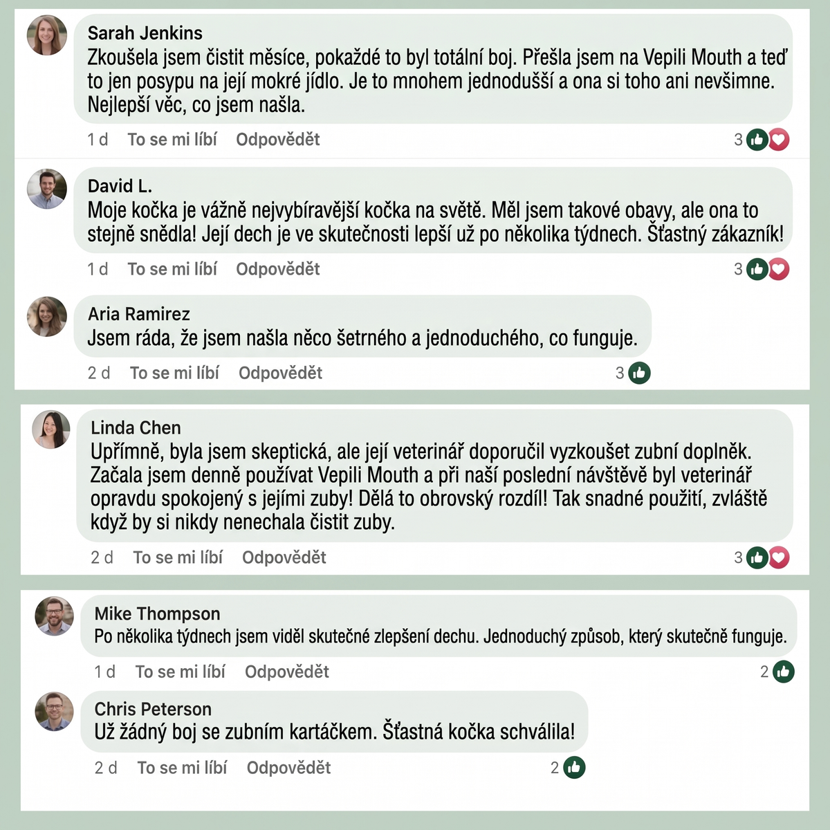 3x Vepili péče o zoubky pro kočky – čisté zuby a svěží dech
