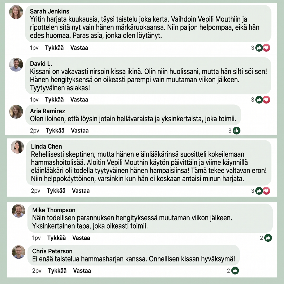 2x Vepili-suunhoito kissoille – puhtaat hampaat ja raikas hengitys