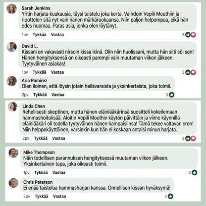 2x Vepili-suunhoito kissoille – puhtaat hampaat ja raikas hengitys