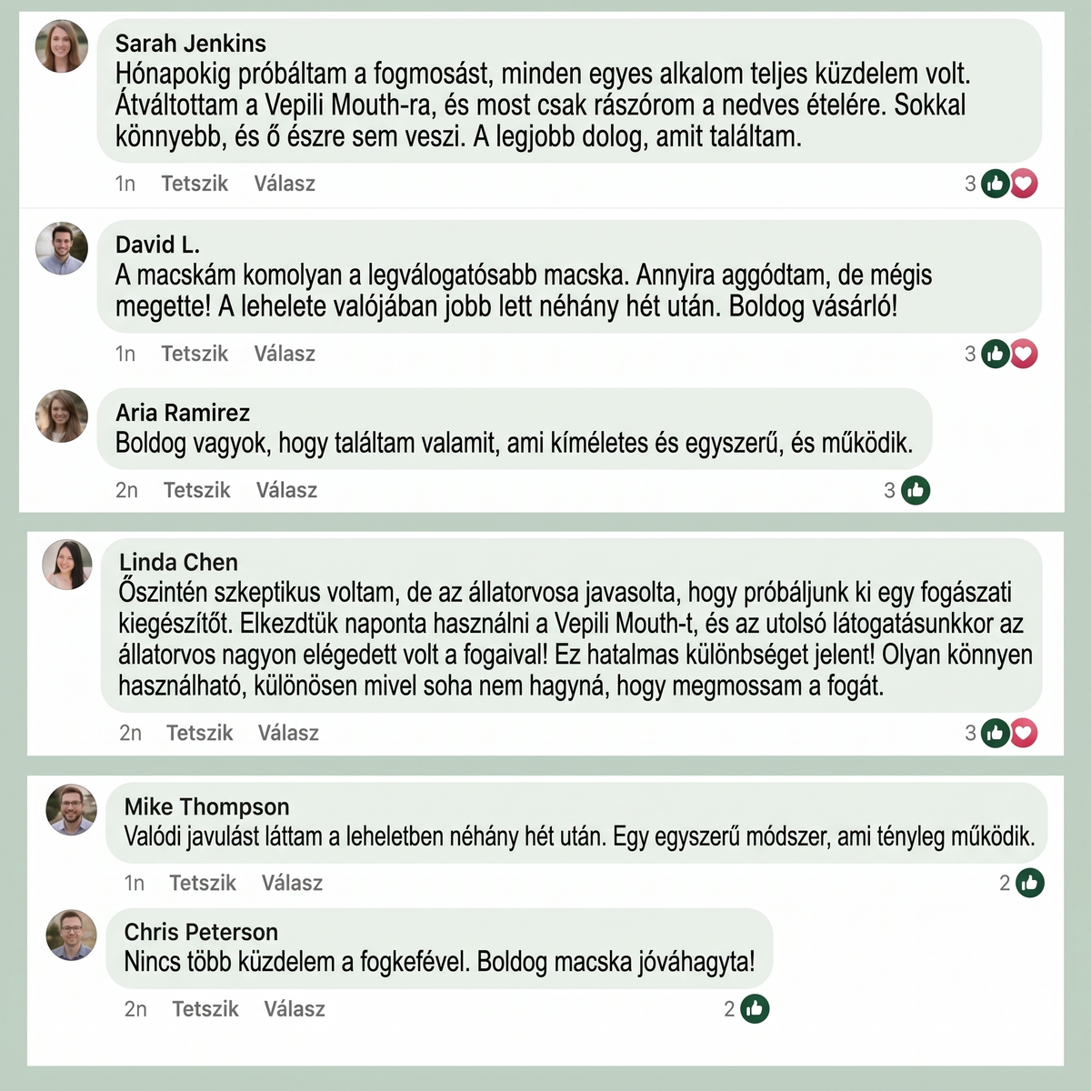 3x Vepili szájápoló macskáknak – friss lélegzet, tiszta fogak