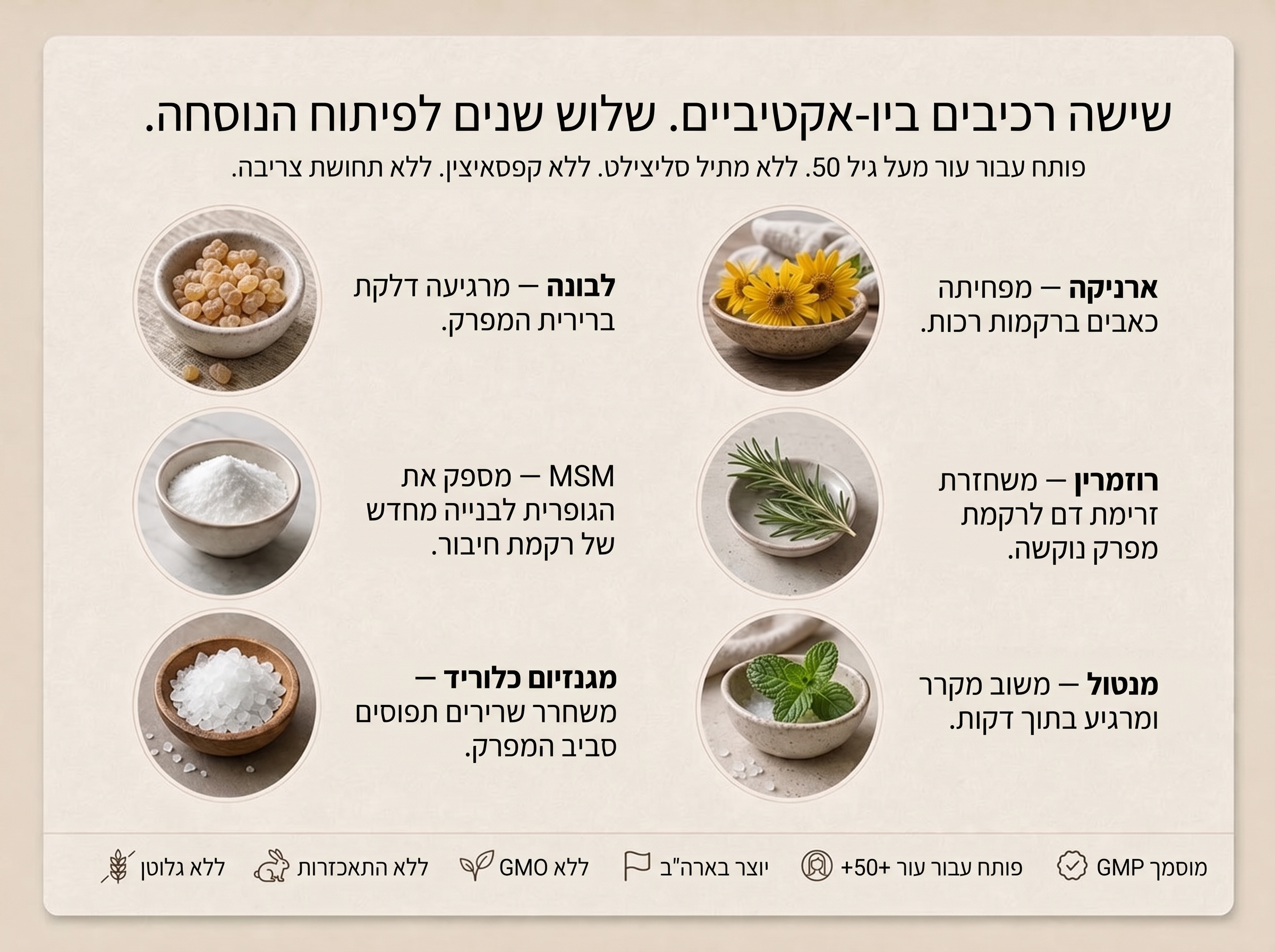 Vepili Organics קרם טיפולי למפרקים – ריפוד והקלה עמוקה לתנועה חופשית