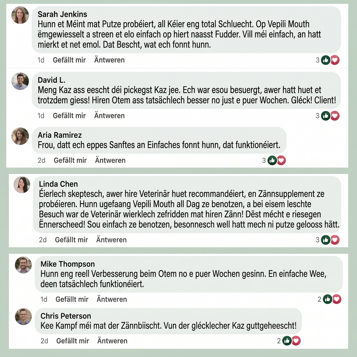3x Vepili Maulpflege für Katzen