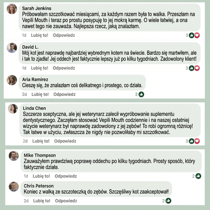 2x Vepili Higiena Jamy Ustnej dla Kotów – Zdrowe Zęby i Świeży Oddech