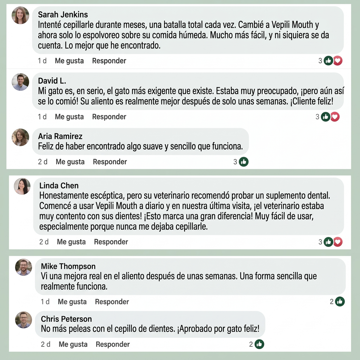 2x Vepili Higiene Bucal para Gatos – Dientes Limpios y Aliento Fresco