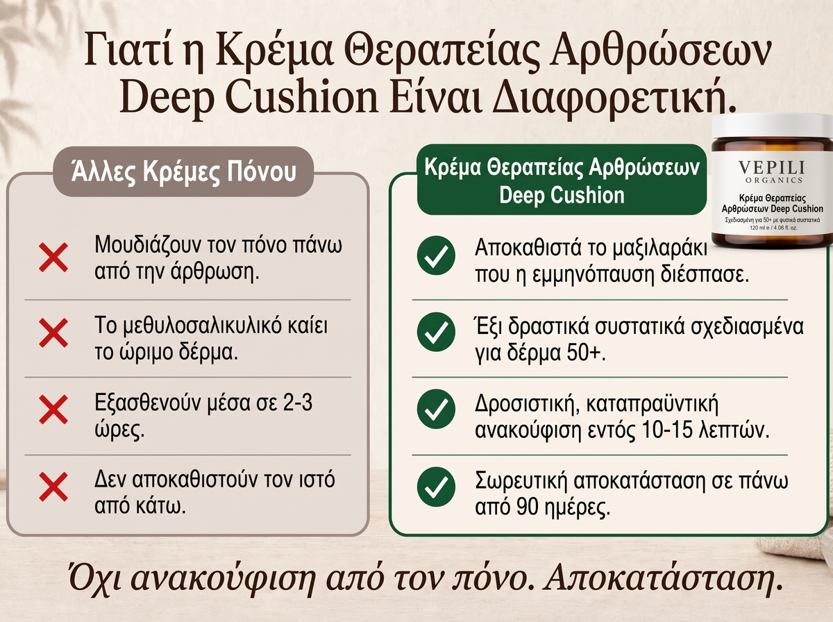 2X Vepili Organics Κρέμα Βαθιάς Ανακούφισης για τις Αρθρώσεις