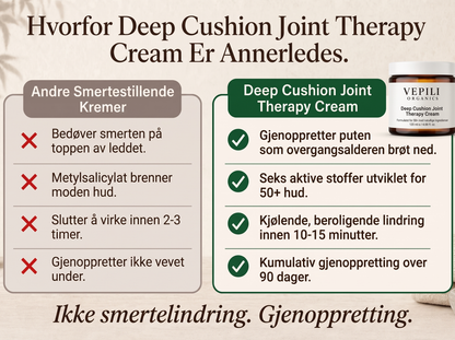 2X Vepili Organics Leddterapi-krem – dyp lindring for stive og såre ledd