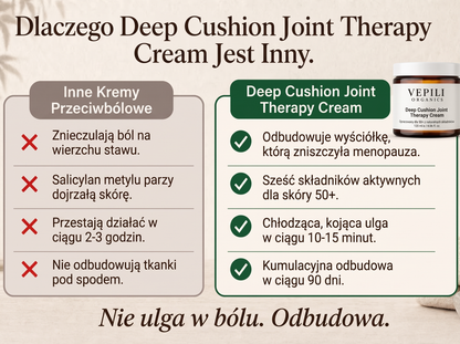 2X Vepili Organics Deep Cushion – krem na bóle stawów, głęboka ulga i regeneracja